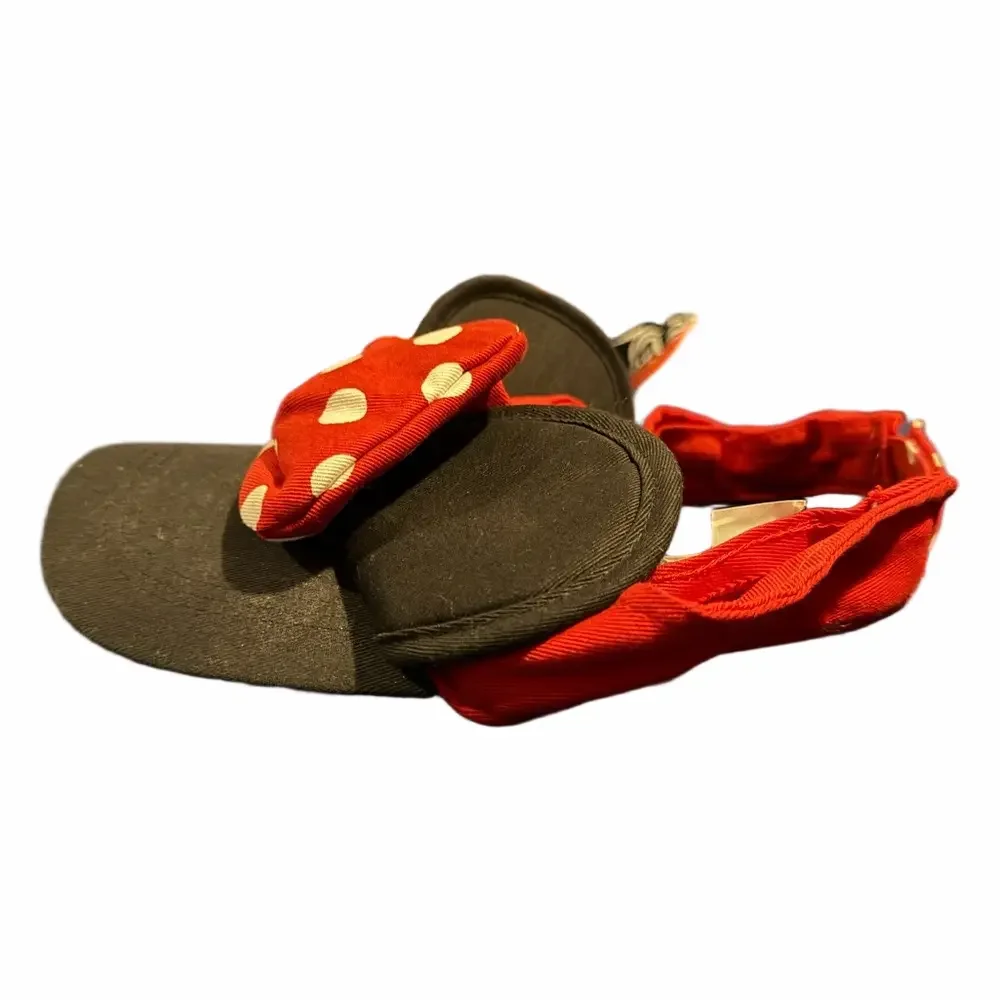 Disney Minnie Mouse Kids Polka Dot Hat - Red and Black